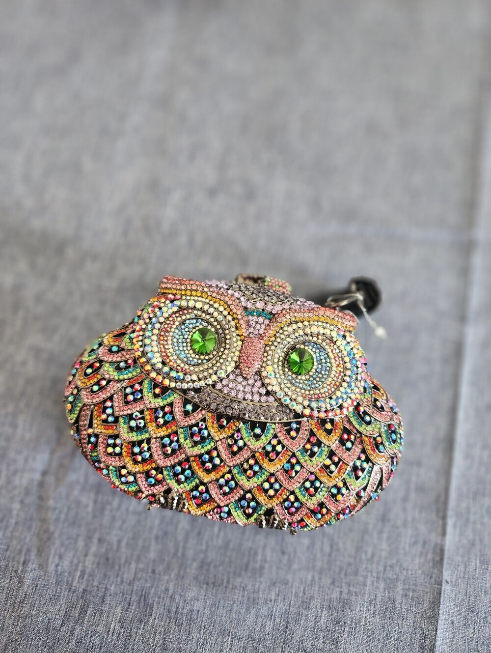 Natasha Couture Rhinestone Crysral Owl Evening Clutch - Multicolor EXCELLENT CON - Picture 6 of 8
